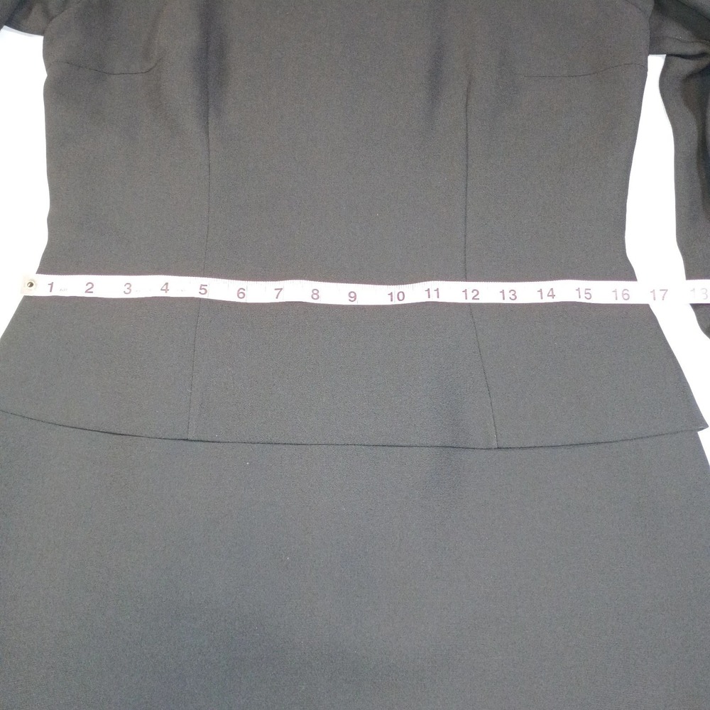 Maggy London Sheath Dress Knee Length Womens 6 Black Lined Office Chic Cocktail - Picture 8 of 16